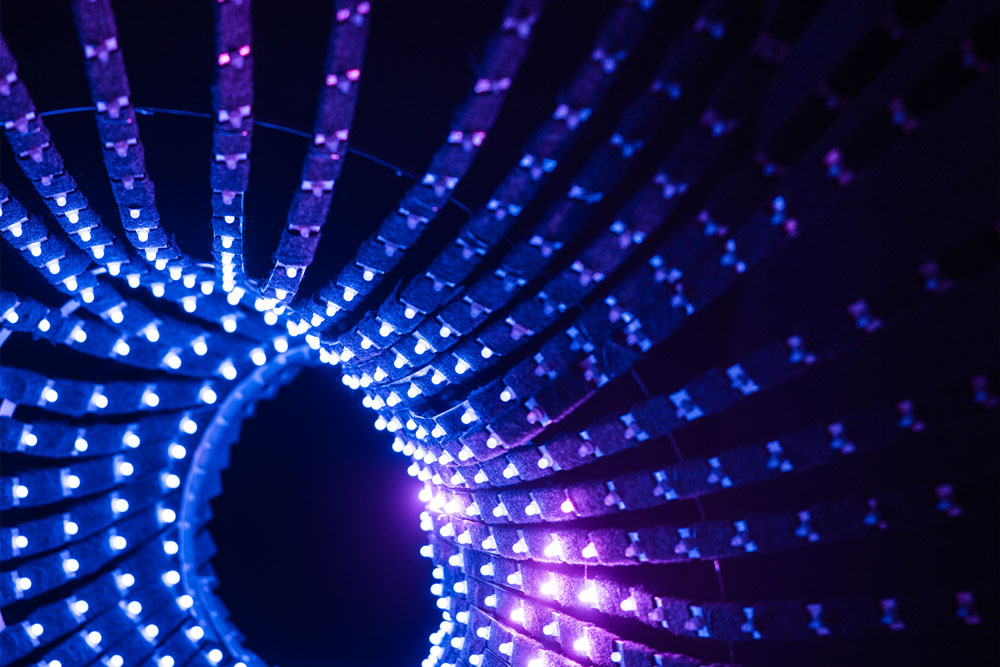 Lichtinstallation "Begegnung"