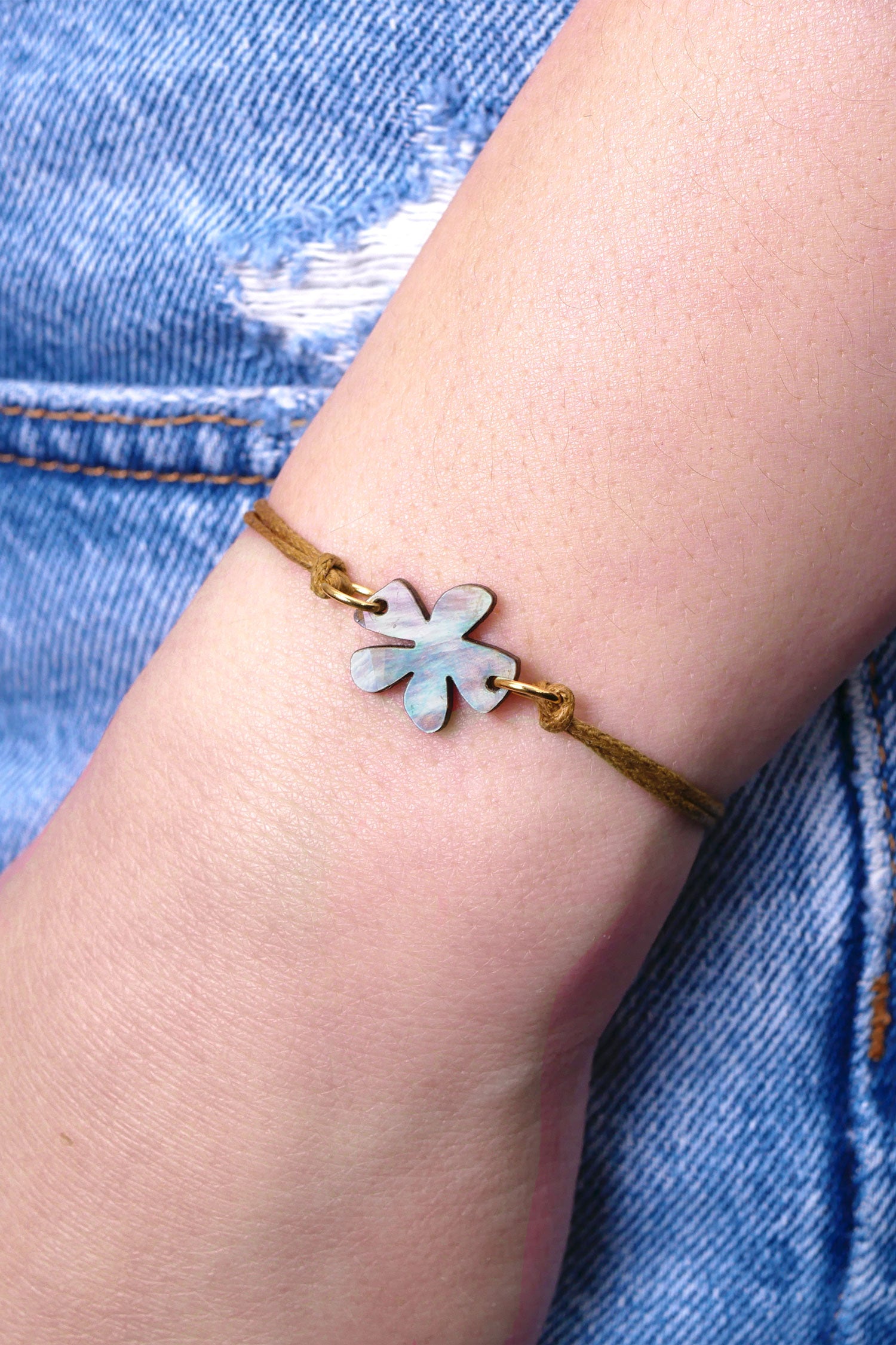 Blüten Armband, Perlmutt